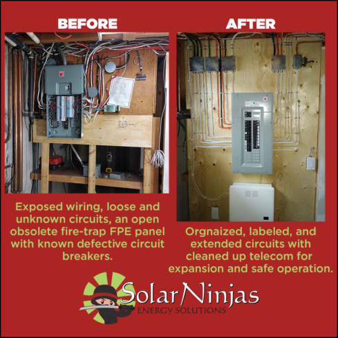 SolarNinjas Panel Change Before & After