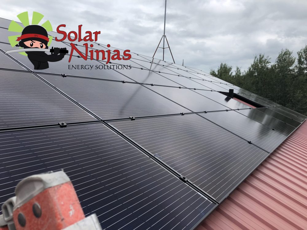 10.0 kW solar panels on an Acreage Steel Roof by solar ninjas